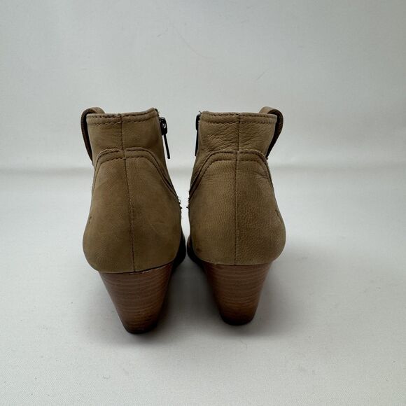 Frye Boots Womens Size 7M Suede Pointed Toe Zip Western Ankle Stacked Heel Shoes - Picture 5 of 9